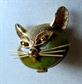 Vintage Bakelite Cat Pin Avacado Figural Jewelry