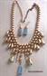 Vintage Egyptian Revival Necklace Set Glass Cleopatra 