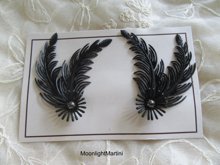 1950's Black Earrings Never Worn Vintage Jewelry