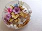 Reverse Carved Lucite Pin Brooch Flower Basket Vintage Costume Jewelry Spring Summer Flowers Mother's Day