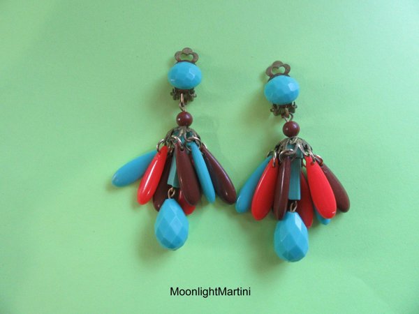 Vintage Western Germany Earrings Signed Jewelry