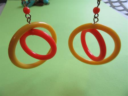 1960'S Mod Earrings Hong Kong Vintage Jewelry 