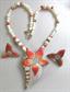 Karla Jordan Coral Necklace  Set 1980s Jewelry
