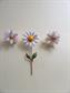 Mod Daisy Flower Pin with Bonus Clip on Earrings  Costume Jewelry 1960's Accessories 60's Party Daisies Flowers Hippie