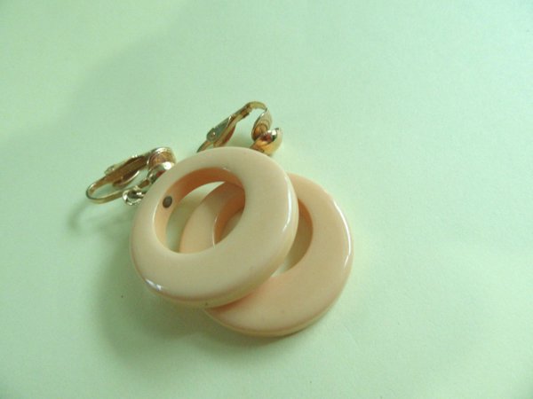 Bakelite Hoop Earrings Corn Vintage Jewelry