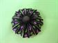 Mod 1960's Flower Pin Brooch Signed Alan J. Japanned Olive Purple Vintage Costume Jewelry