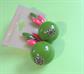 Vintage Mod Ball  Pierced Earrings Korea Old Store Stock Pink and Green Costume Jewelry Retro Accessories 60's Costume