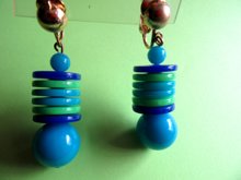 1960's Mod Earrings Hong Kong Vintage Jewelry 