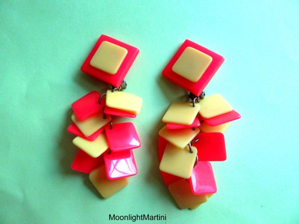Mod 1960's Earrings Vintage Jewelry 