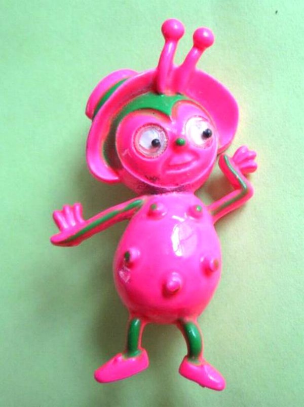 Vintage Anthropomorphic Bug Pin Google Eyes 