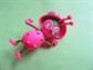 Anthropomorphic Google Eyes  Pin Mod Neon Pink Ladybug In Hat Googley Figural Vintage Costume Jewelry Lady Bug