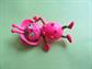 Anthropomorphic Google Eyes  Pin Mod Neon Pink Ladybug In Hat Googley Figural Vintage Costume Jewelry Lady Bug