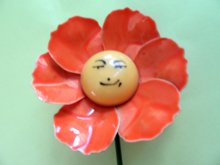 Anthropomorphic Flower Pin Vintage Jewelry