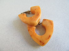 Bakelite  Earrings Caramel  Vintage Jewelry 