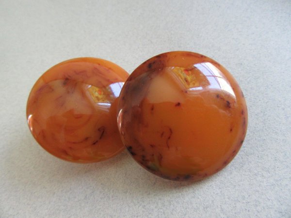 Bakelite Earrings Dark Peanut Butter Vintage Jewelry