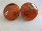 Mid Century Bakelite Clip On Earrings Dark Peanut Butter Swirl Vintage Costume Jewelry MCM 1950s Accessories