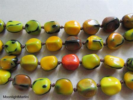 Art Glass Necklace 1950's Vintage Jewelry