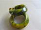 Bakelite Large Hoop Earrings Clip Ons Old Stock Never Worn Yellow Chinky Swirl Vintage Costume Jewelry