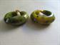 Bakelite Large Hoop Earrings Clip Ons Old Stock Never Worn Yellow Chinky Swirl Vintage Costume Jewelry