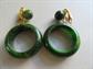 Bakelite Hoop Earrings Clip Ons Creamed Spinach Vintage Costume Jewelry Mid Century Modern MCM