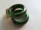 Bakelite Hoop Earrings Clip Ons Creamed Spinach Vintage Costume Jewelry Mid Century Modern MCM