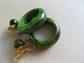 Bakelite Hoop Earrings Clip Ons Creamed Spinach Vintage Costume Jewelry Mid Century Modern MCM