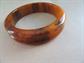 Bakelite Bangle Bracelet Larger Wrist Butterscotch Carmel Fudge Chunky Vintage Costume Jewelry Fall Colors Bangles