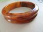 Bakelite Bangle Bracelet Larger Wrist Butterscotch Carmel Fudge Chunky Vintage Costume Jewelry Fall Colors Bangles