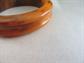 Bakelite Bangle Bracelet Larger Wrist Butterscotch Carmel Fudge Chunky Vintage Costume Jewelry Fall Colors Bangles