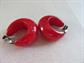 Bakelite Earrings Dark Red Chunky Swirl Clip Ons Clips Need Tightening Vintage Costume Jewelry