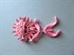  Vintage Anthropomorphic Pin Pink Daisy Face Flower RARE Signed JJ Figural