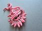  Vintage Anthropomorphic Pin Pink Daisy Face Flower RARE Signed JJ Figural