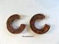 Bakelite Earrings Pierced Chocolate Mississippi Mud Swirl Vintage Costume Jewelry Earth Tones 