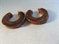 Bakelite Earrings Pierced Chocolate Mississippi Mud Swirl Vintage Costume Jewelry Earth Tones 