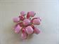 Mid Century Modern Pink Rhinestone Pin Brooch Atomic 1950s Accessories MCM Vintage Costume Jewelry