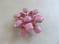 Mid Century Modern Pink Rhinestone Pin Brooch Atomic 1950s Accessories MCM Vintage Costume Jewelry