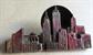 1980s New York City Skyline Sterling Pin Onyx Fine Jewelry