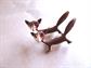 1950's Mid Century Fox Scatter Pin Set Brown Foxes Vixen Vintage Costume Jewelry Figural Brooch