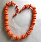 Vintage Mod 1960's Orange Disc Choker Necklace Hong Kong Costume Jewelry 60's Party Accessories