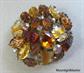 Fruit Salad Rhinestone Pin Vintage Jewelry 