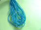 1960's Mod Long Blue Necklace Multi Strand 60's Party Accessories Vintage Costume Jewelry  Go Go Twiggy