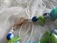 1960s Flower Necklace BLUE and GREEN 48