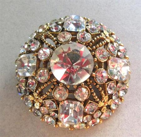 Vintage Rhinestone  Pin Signed Capri Gorgeous