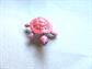 Mod JJ Turtle Pin Vintage Brooch Psychedelic Enameled Pink Purple 1960s Costume Jewelry Figural Tortoise