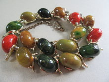 Vintage Multi Color Bakelite Choker Necklace