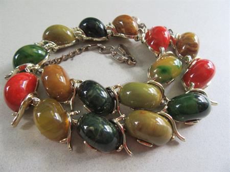 Vintage Multi Color Bakelite Choker Necklace