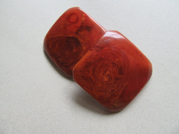 Vintage Bakelite Earrings Needs Tightening  