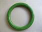 Bakelite Bangle Bracelet Grass Green Yellow Swirls Vintage Costume Jewelry