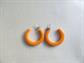 Bakelite Hoop Earrings Pierced Butterscotch Costume Jewelry