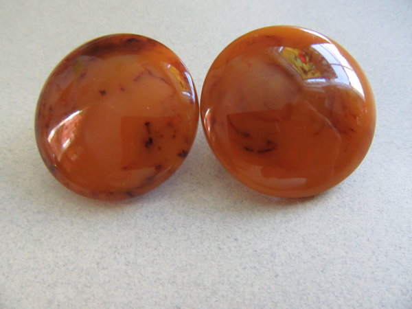  Bakelite Earrings Dark Peanut Butter Vintage Jewelry